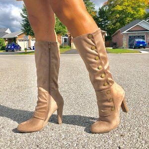 Military Style Vintage Ladies Knee-high Boots